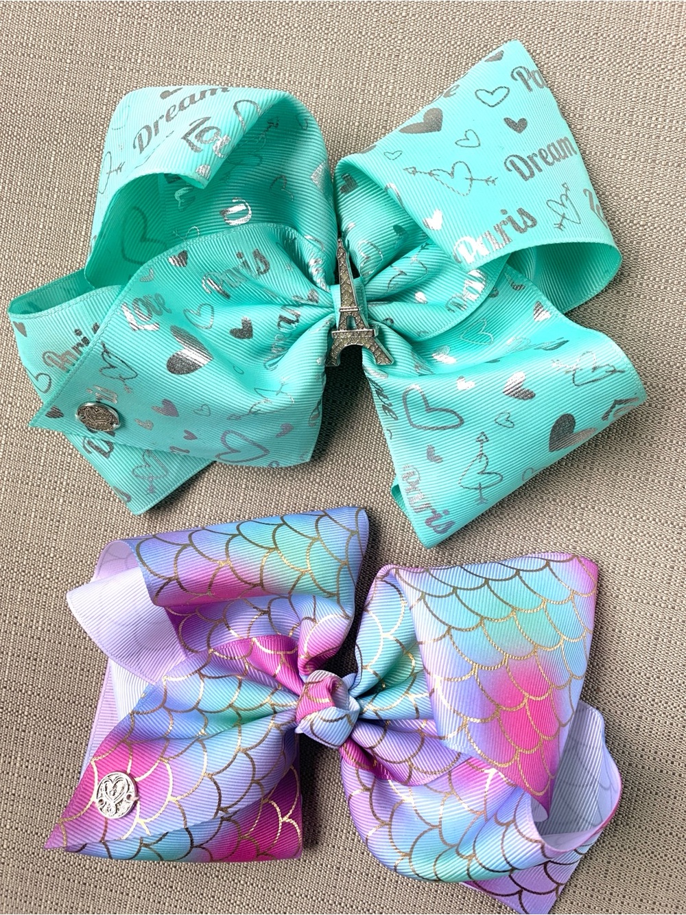NWOT Lot of 2 Jojo Siwa Large Bows Paris Mermaid